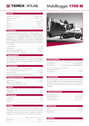 Koparki kołowe Atlas 1705 M
