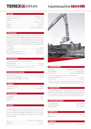 Koparki kołowe Atlas 1804 MI