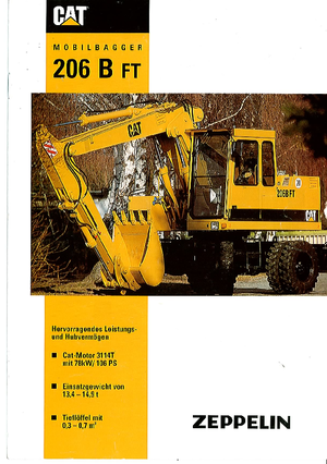 Koparki kołowe Caterpillar 206B