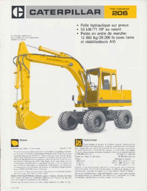 Koparki kołowe Caterpillar 206