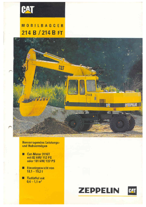 Koparki kołowe Caterpillar 214B