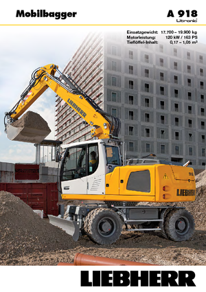 Koparki kołowe Liebherr A 918 Litronic