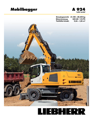 Koparki kołowe Liebherr A 924 Litronic