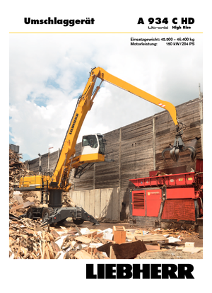 Koparki kołowe Liebherr A 934 C HD Litronic High Rise