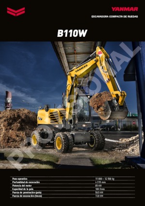 Koparki kołowe Yanmar B 110 PB