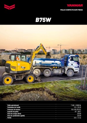 Koparki kołowe Yanmar B 75 Circular