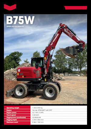 Koparki kołowe Yanmar B75W TPA 