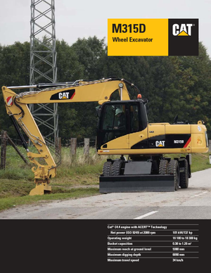 Koparki kołowe Caterpillar M315D Mono