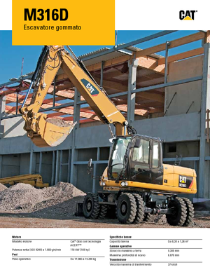 Koparki kołowe Caterpillar M316D Mono