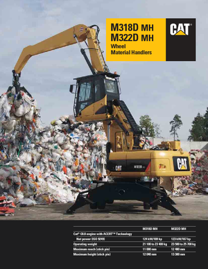 Koparki kołowe Caterpillar M318D MH