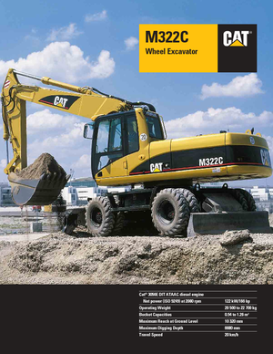 Koparki kołowe Caterpillar M 322 C Mono