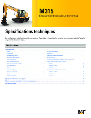 Koparki kołowe Caterpillar M315