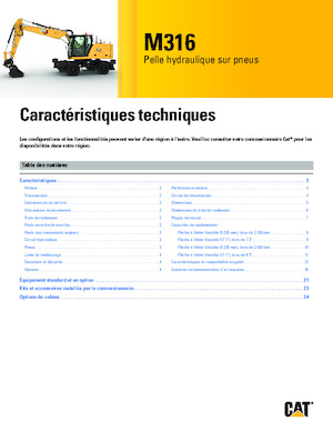 Koparki kołowe Caterpillar M316