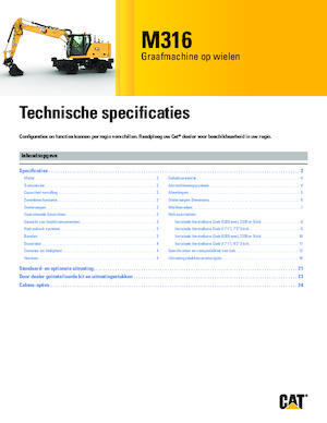 Koparki kołowe Caterpillar M316