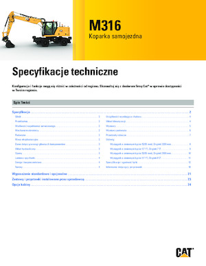 Koparki kołowe Caterpillar M316