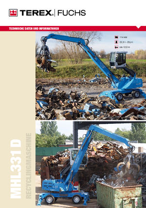 Koparki do prac przeładunkowych Terex-Fuchs MHL 331 D