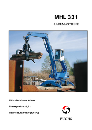 Koparki do prac przeładunkowych Fuchs MHL 331