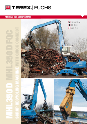 Koparki do prac przeładunkowych Terex-Fuchs MHL 350 D