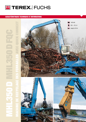 Koparki do prac przeładunkowych Terex-Fuchs MHL 350 D