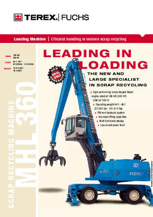 Koparki do prac przeładunkowych Terex-Fuchs MHL 360 D