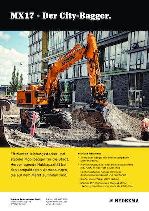 Koparki kołowe Hydrema MX 17