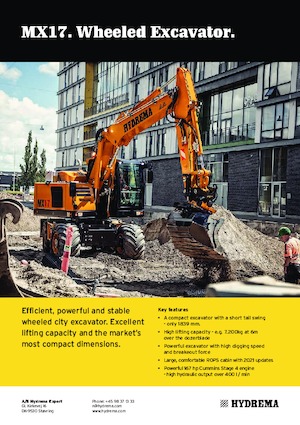 Koparki kołowe Hydrema MX 17