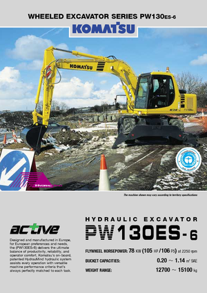 Koparki kołowe Komatsu PW130-6