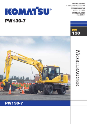 Koparki kołowe Komatsu PW130-7