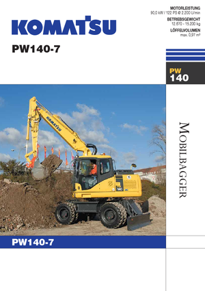 Koparki kołowe Komatsu PW140-7
