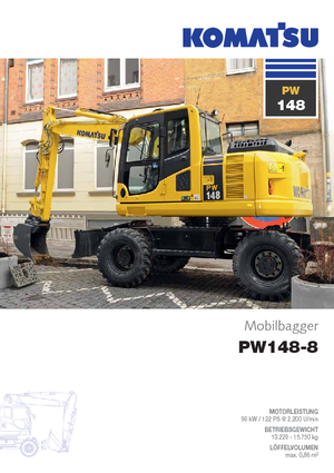 Koparki kołowe Komatsu PW148-8