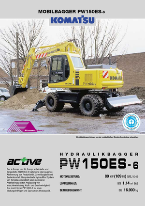 Koparki kołowe Komatsu PW150-6