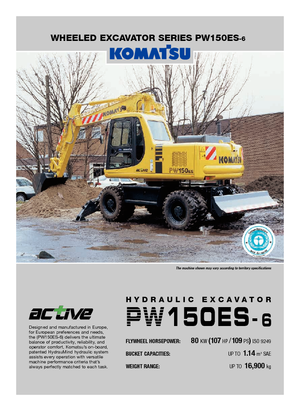 Koparki kołowe Komatsu PW150-6
