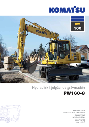 Koparki kołowe Komatsu PW160-8