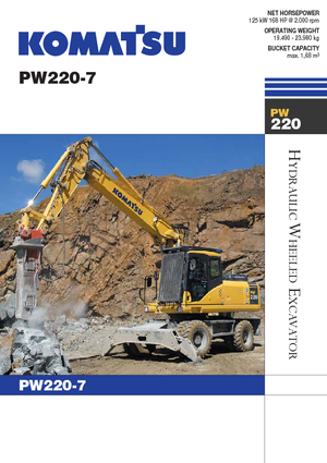 Koparki kołowe Komatsu PW220-7