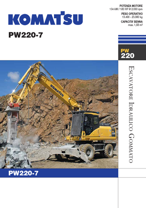 Koparki kołowe Komatsu PW220-7