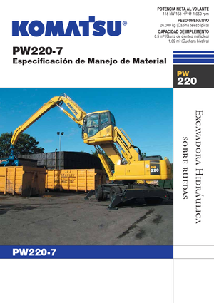 Koparki kołowe Komatsu PW220-7MH