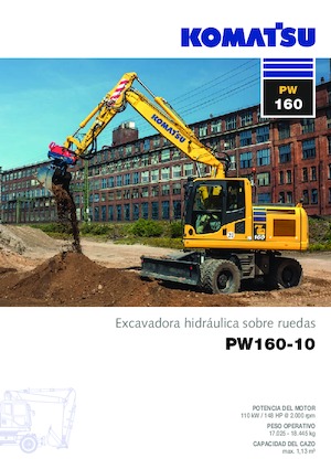 Koparki kołowe Komatsu PW160-10 