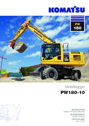 Koparki kołowe Komatsu PW180-10