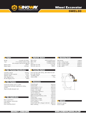 Koparki kołowe Sinoway SWEL80