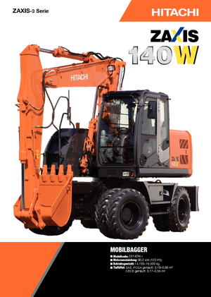 Koparki kołowe Hitachi ZX 140 W 3