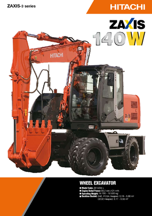 Koparki kołowe Hitachi ZX 140 W 3
