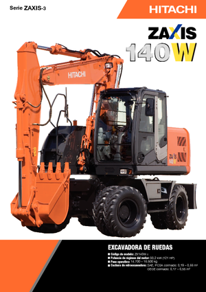Koparki kołowe Hitachi ZX 140 W 3