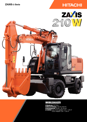Koparki gąsienicowe Hitachi ZX 210 W 3