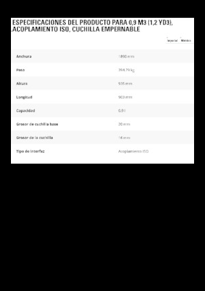 Łyżki do ładowarek kołowych Caterpillar 0,9 m3
