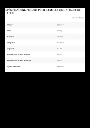 Łyżki do ładowarek kołowych Caterpillar 1,3 m3