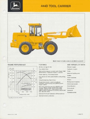 Ładowarki kołowe John Deere Construction 444 D TC