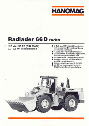 Ładowarki kołowe Hanomag 66 D TURBO