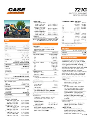 Ładowarki kołowe Case 721G