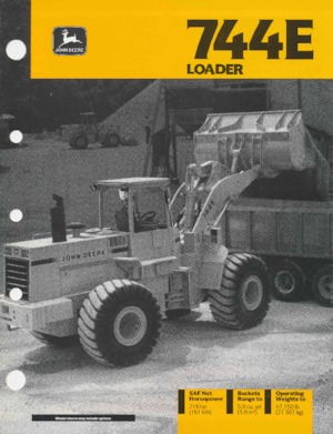 Ładowarki kołowe John Deere Construction 744 E