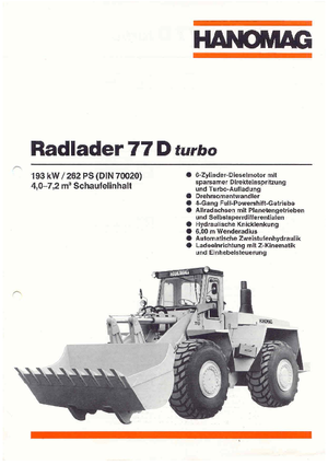 Ładowarki kołowe Hanomag 77 D TURBO